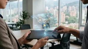 Estrategas digitales de Neuro Media analizando expansión internacional hacia Estados Unidos y Latinoamérica